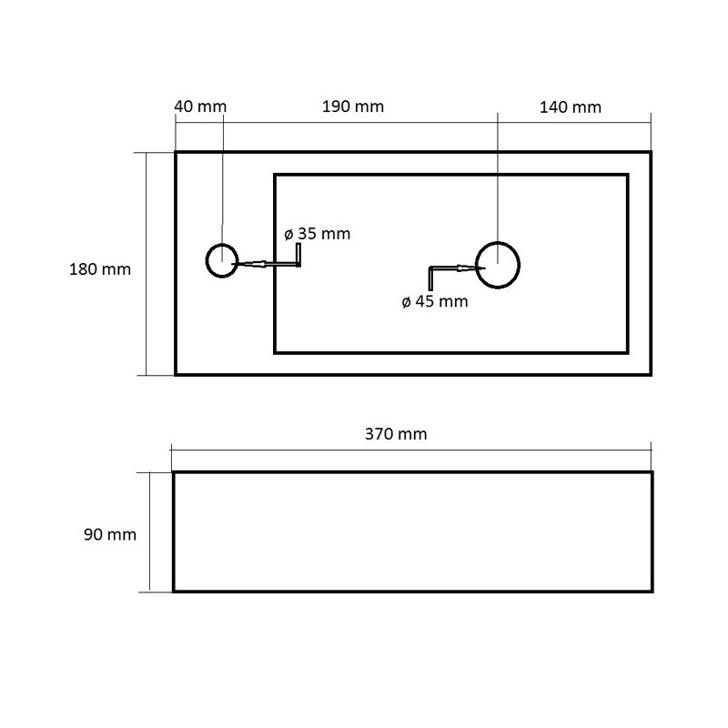 Design Farnetta fontein Links 37x18x9cm mat-zwart2