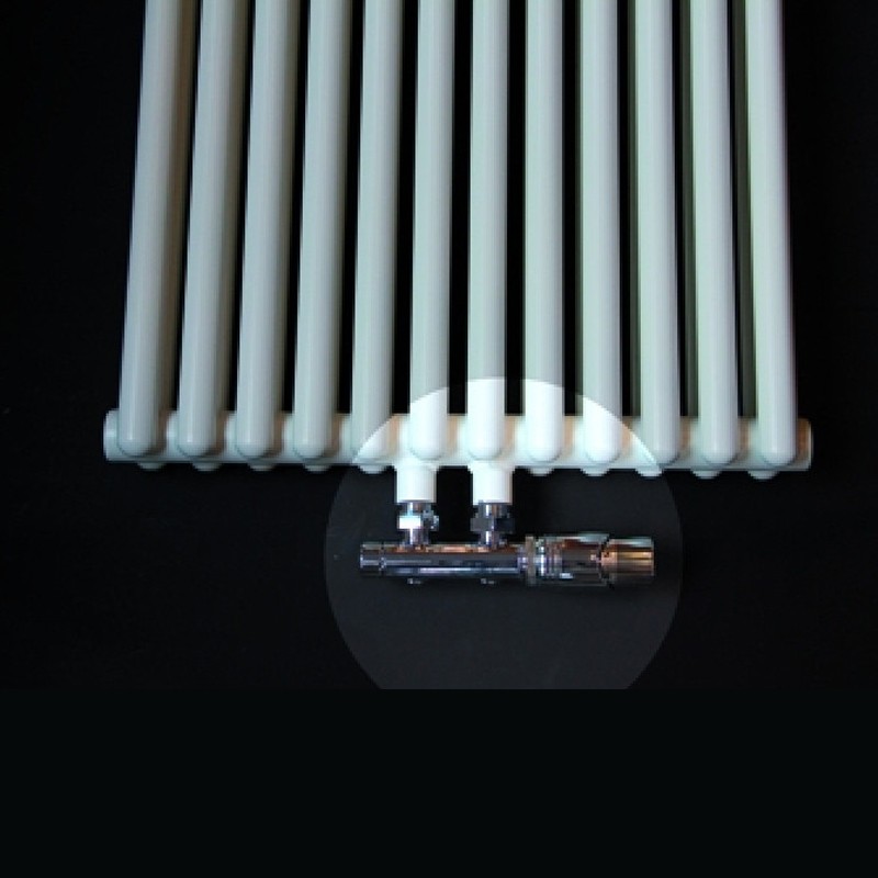 Design radiator-aansluitset Midden onder Haaks universeel Chroom2